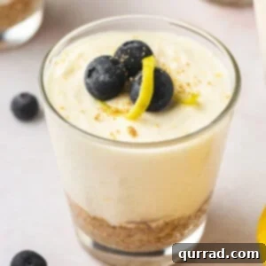 Zesty Lemon Cheesecake Dream 2 Overhead angled view of a lemon cheesecake mousse