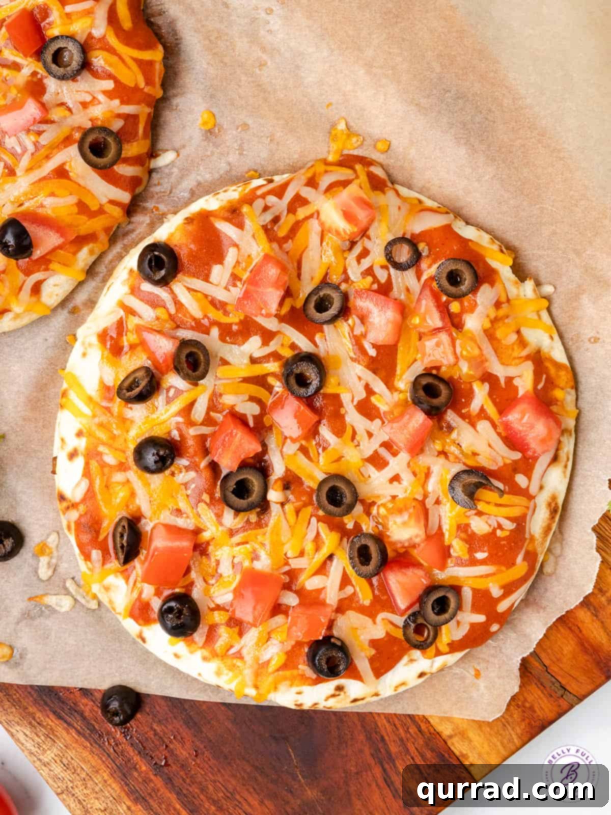 Overhead view of copycat Taco Bell Mexican pizza