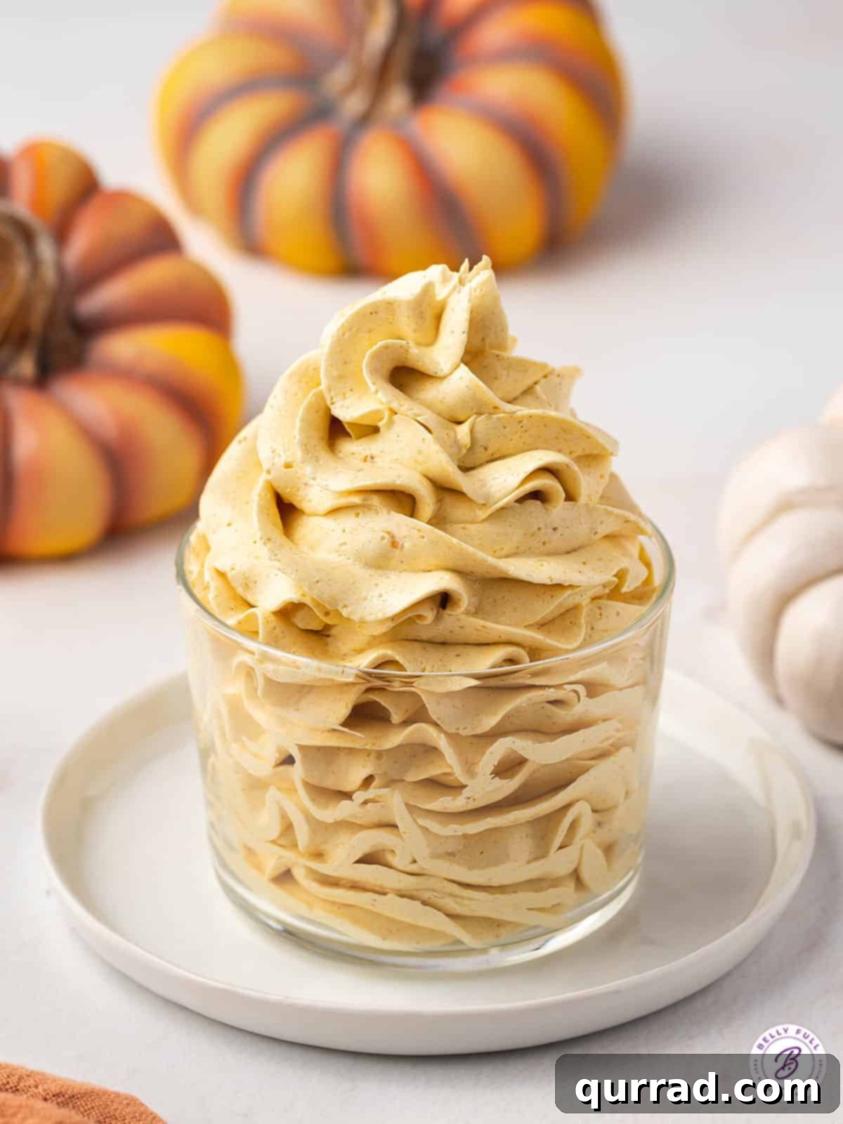 Fluffy Spiced Pumpkin Butter 2 whipped pumpkin butter in glass