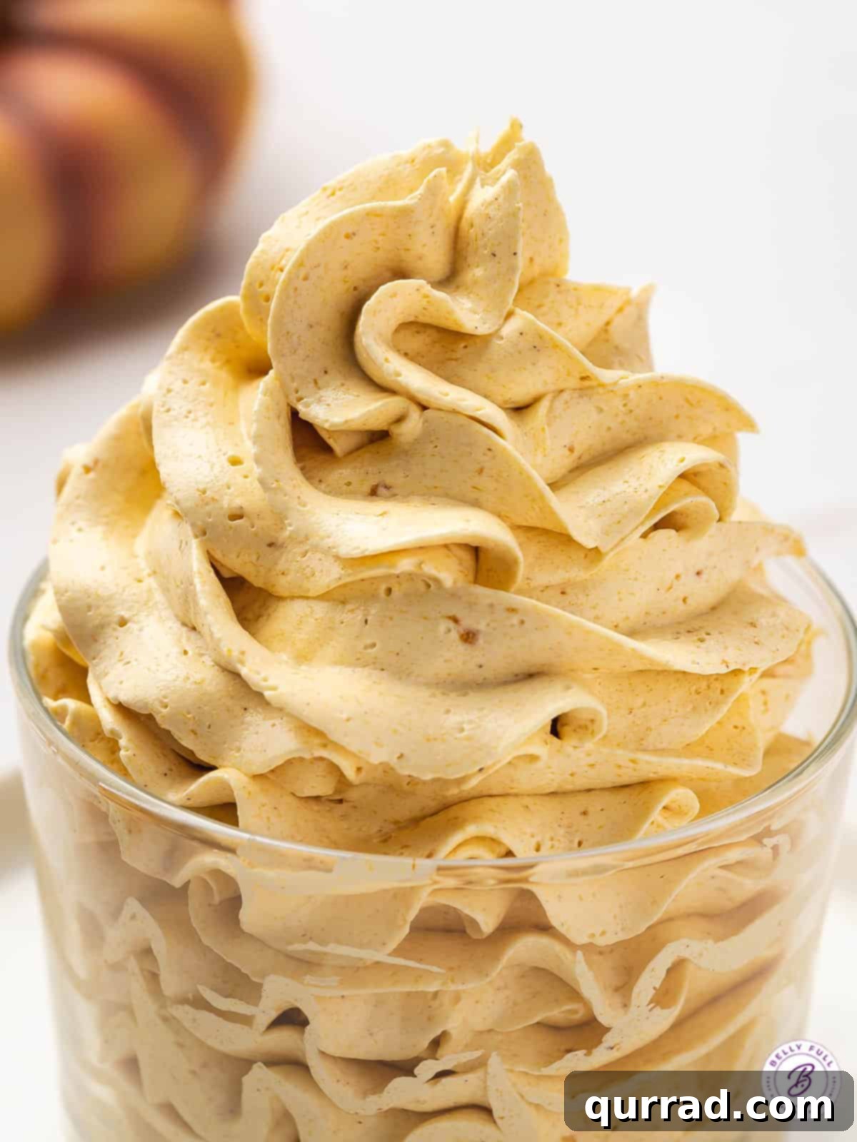 Fluffy Spiced Pumpkin Butter 5 close up swirled whipped pumpkin butter