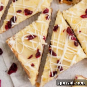 Overhead view of cranberry bliss bars