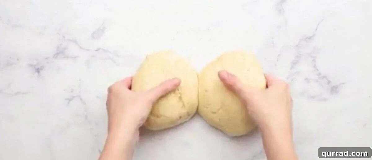 Lofthouse Inspired Soft Sugar Cookies 5 Lofthouse cookie dough divided into 2 portions, wrapped for chilling.