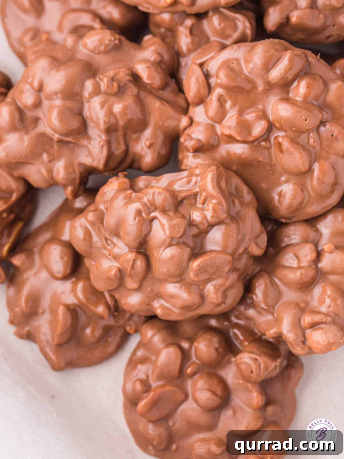 An enticing display of perfectly set Crockpot Candy. A generous pile of finished crockpot candy, stacked and ready to be enjoyed or shared.