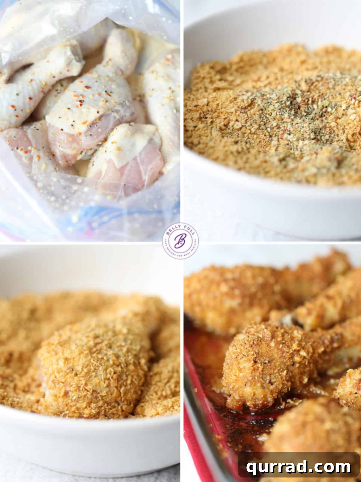 4 images how to make baked chicken with cornflake coating