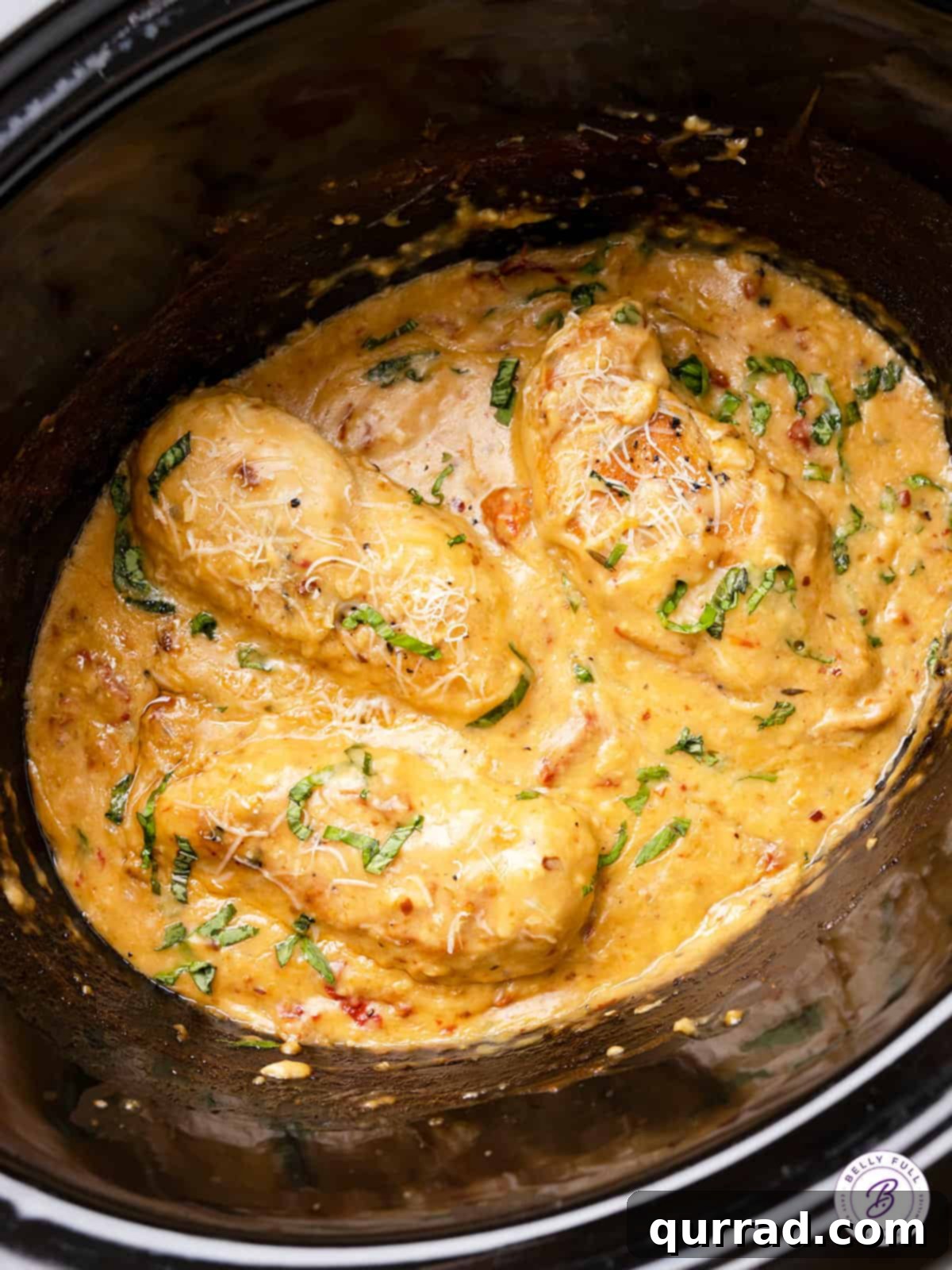 This Crockpot Marry Me Chicken features tender, juicy chicken breasts in a rich, creamy sauce with sundried tomatoes and parmesan. Marry me chicken in the crockpot