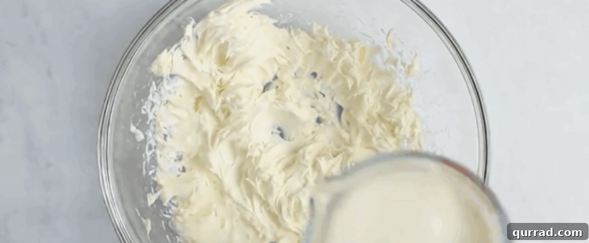 Blushing Cherry Cloud 3 Making the cream cheese mixture.