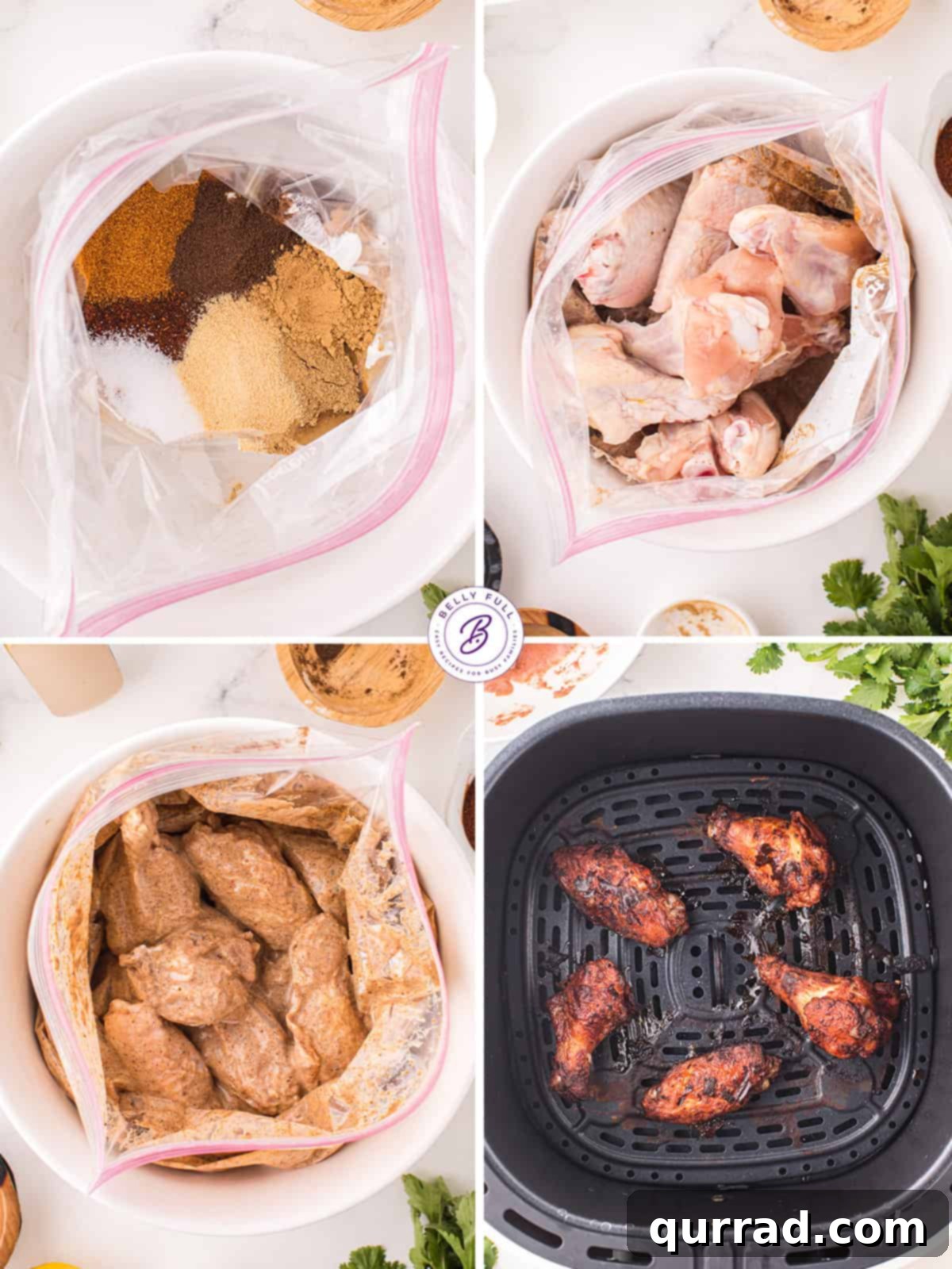 Perfectly spiced with a blend of robust spices and cool yogurt, Tandoori Chicken Wings hit all the flavor notes to become a new favorite! Process shots of how to make tandoori chicken wings in the air fryer