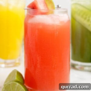tall glass of watermelon aqua fresca