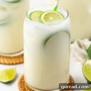A glass of Brazilian limeade