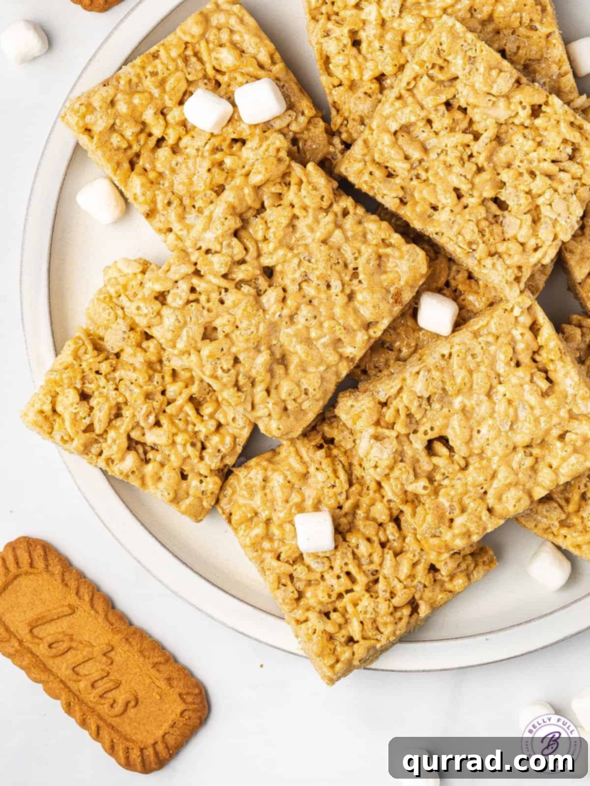 pile of Biscoff Rice Krispie Treats