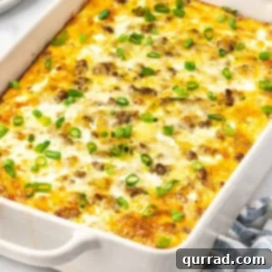 Golden Crescent Brunch Bake 2 Overhead view of a crescent roll breakfast casserole