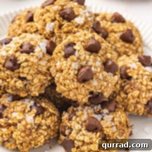 Chewy Banana Oat Delights 2 A plate of banana oatmeal cookies, ready to be served