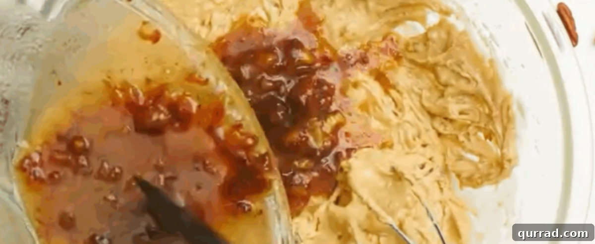 Sweet Date and Nut Loaf 7 Combining wet and dry mixtures.