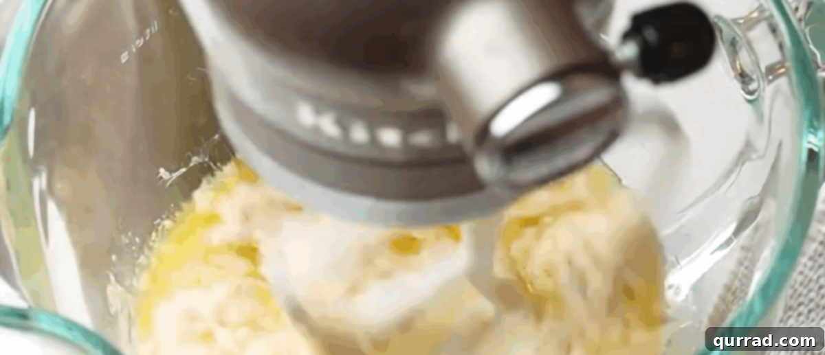 Soft Buttery Folded Rolls 3 Combining all the ingredients to make the dough in a stand mixer.