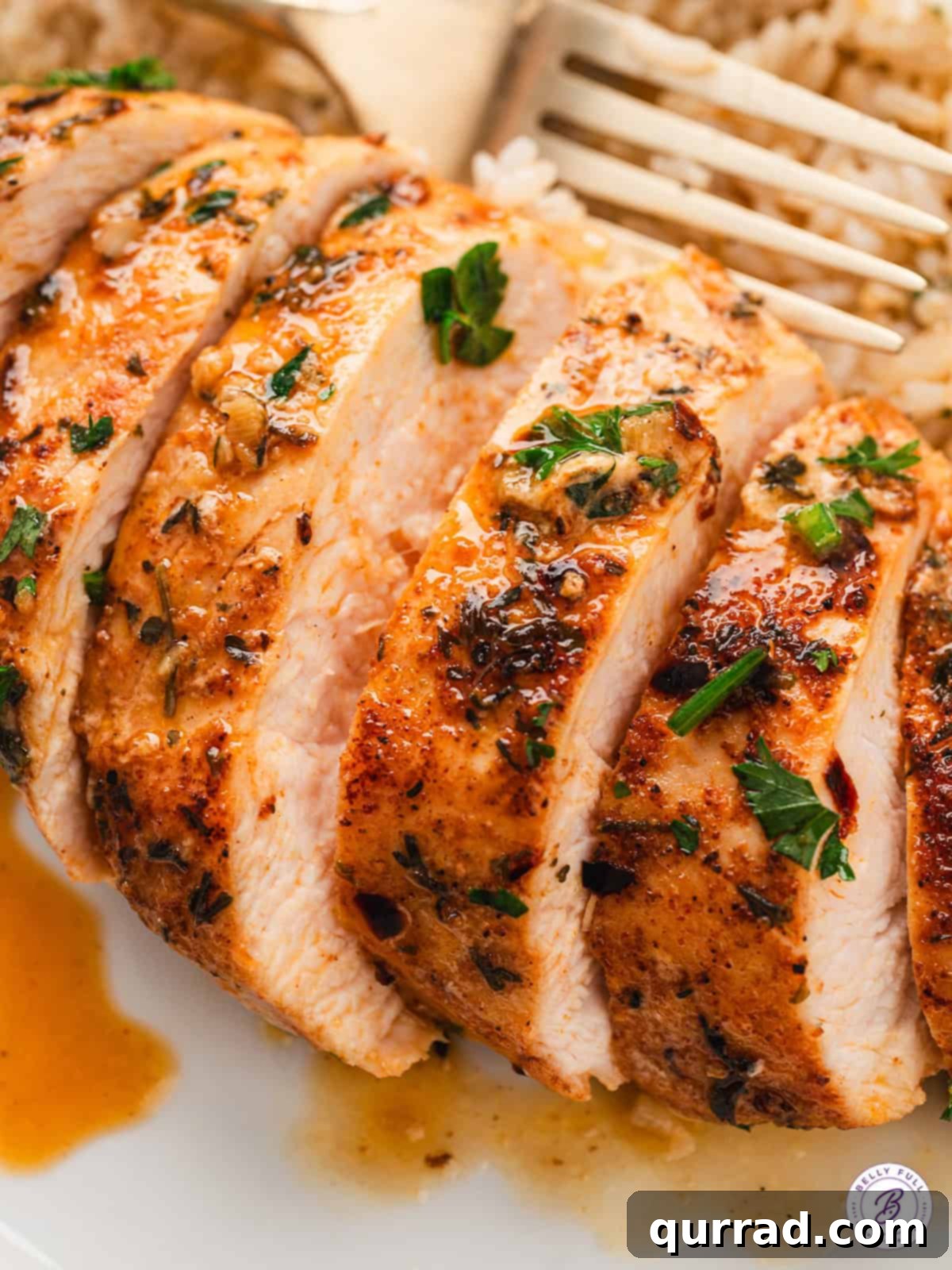 This Garlic Lime Chicken is generously seasoned then sauteed in fresh lime juice and garlic for perfectly tender & juicy chicken. Sliced garlic lime chicken