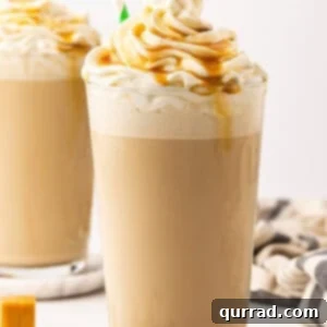A copycat Starbucks caramel frappe