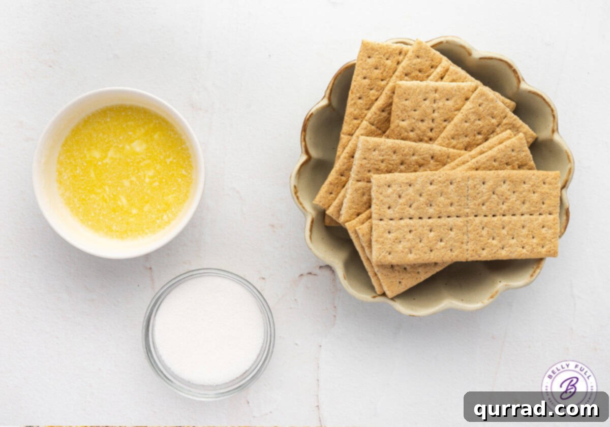 Perfect Homemade Graham Cracker Crust 3 ingredients to make a graham cracker crust