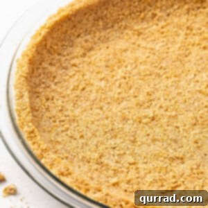 side angle of uncut graham cracker crust