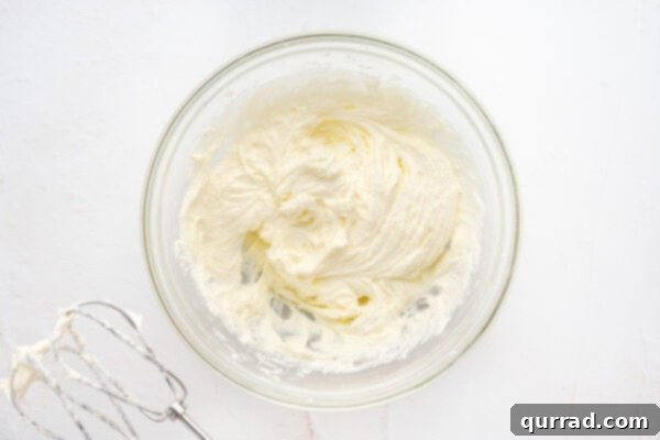 Creamed butter and sugar in a bowl