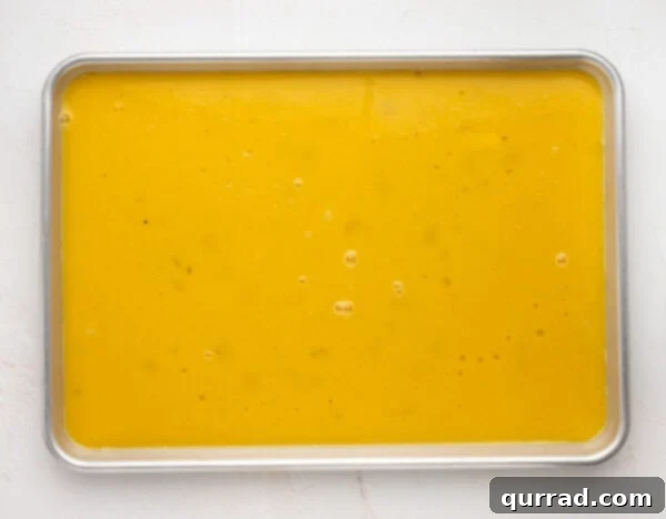 One Pan Frittata 3 Scrambled eggs in a baking sheet