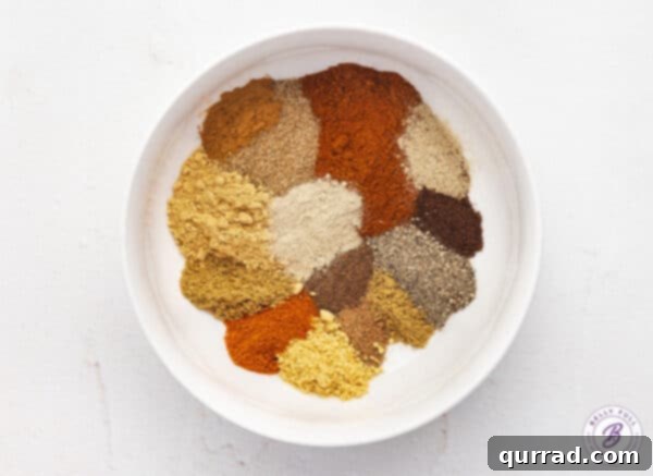 Coastal Classic Seasoning 3 A bowl of various spices laid out before mixing