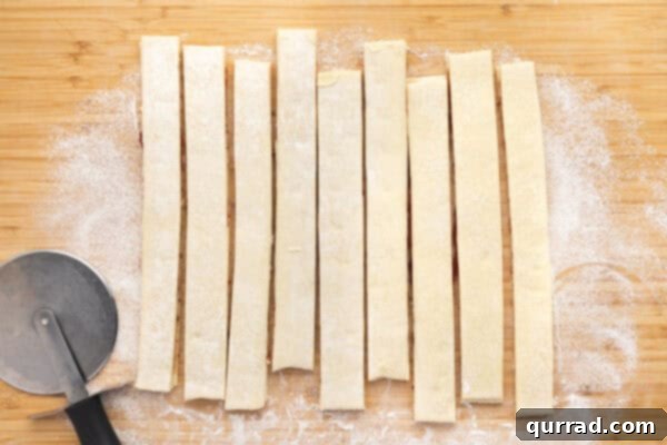 Puff Pastry Jam Spirals 5 Puff pastry cut into strips