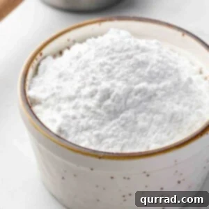 A small bowl of powdered sugar