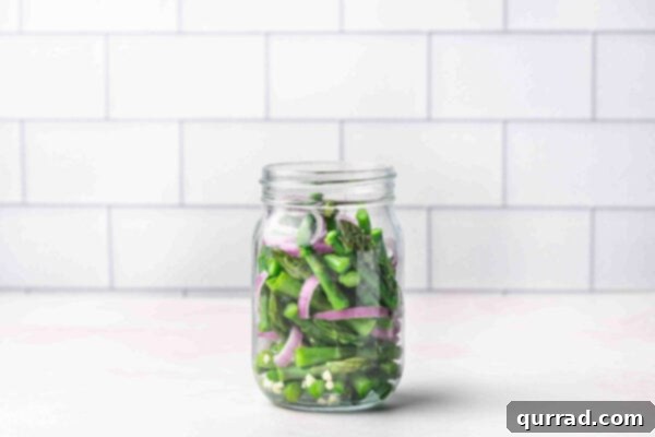 Asparagus in a jar