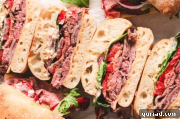 El Matador sandwiches sliced in half and stacked