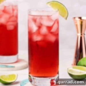 A perfectly mixed Woo Woo cocktail, vibrant and inviting, sits on a stylish coaster.