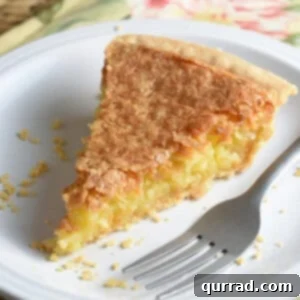 Close-up of a golden-brown Easy Coconut Pie
