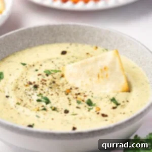 white bean dip with toasted pita chip being dunked