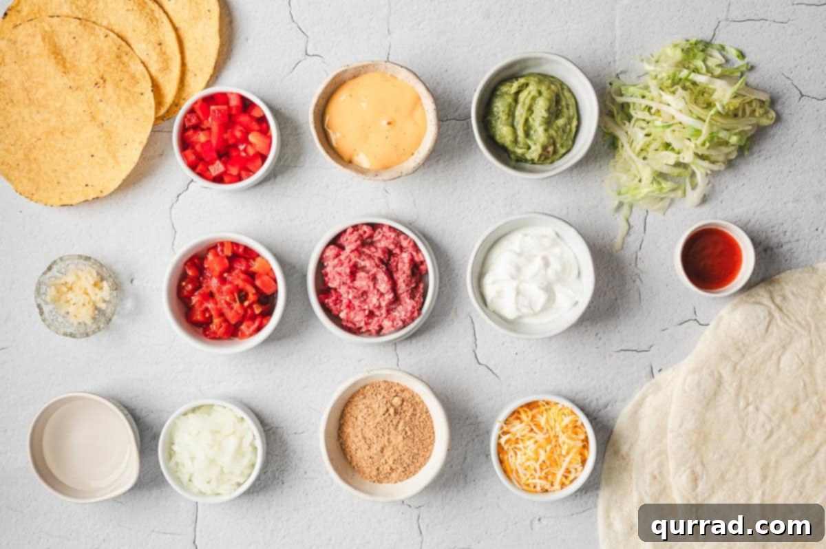 Crunchwrap casserole ingredients