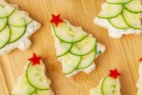 Christmas Tree Cucumber Bites