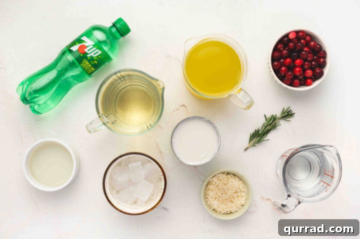 Icy Holiday Bliss 4 White Christmas Punch Ingredients