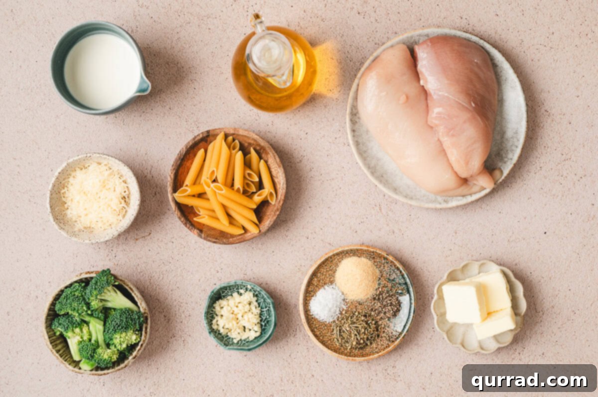 Chicken alfredo pasta ingredients