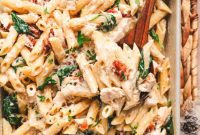 Oven-Baked Tuscan Chicken and Pasta