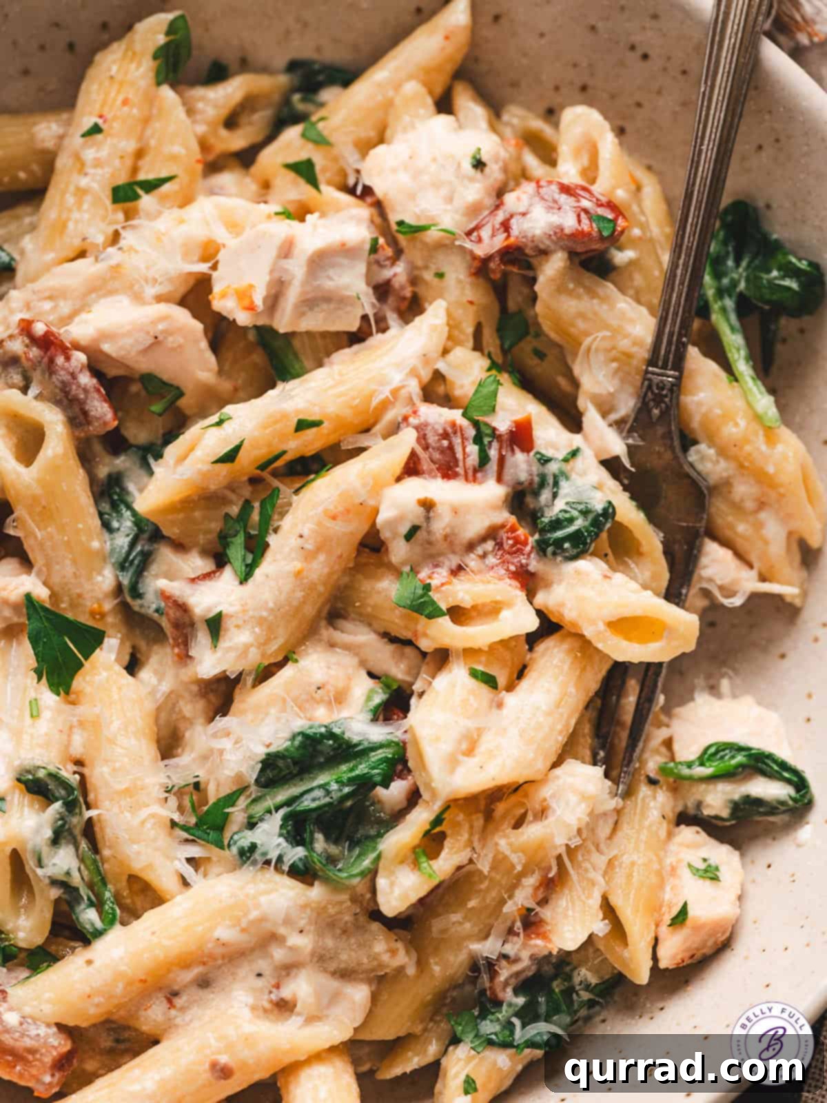 Oven-Baked Tuscan Chicken and Pasta 8 Stirring Baked Tuscan Chicken Pasta