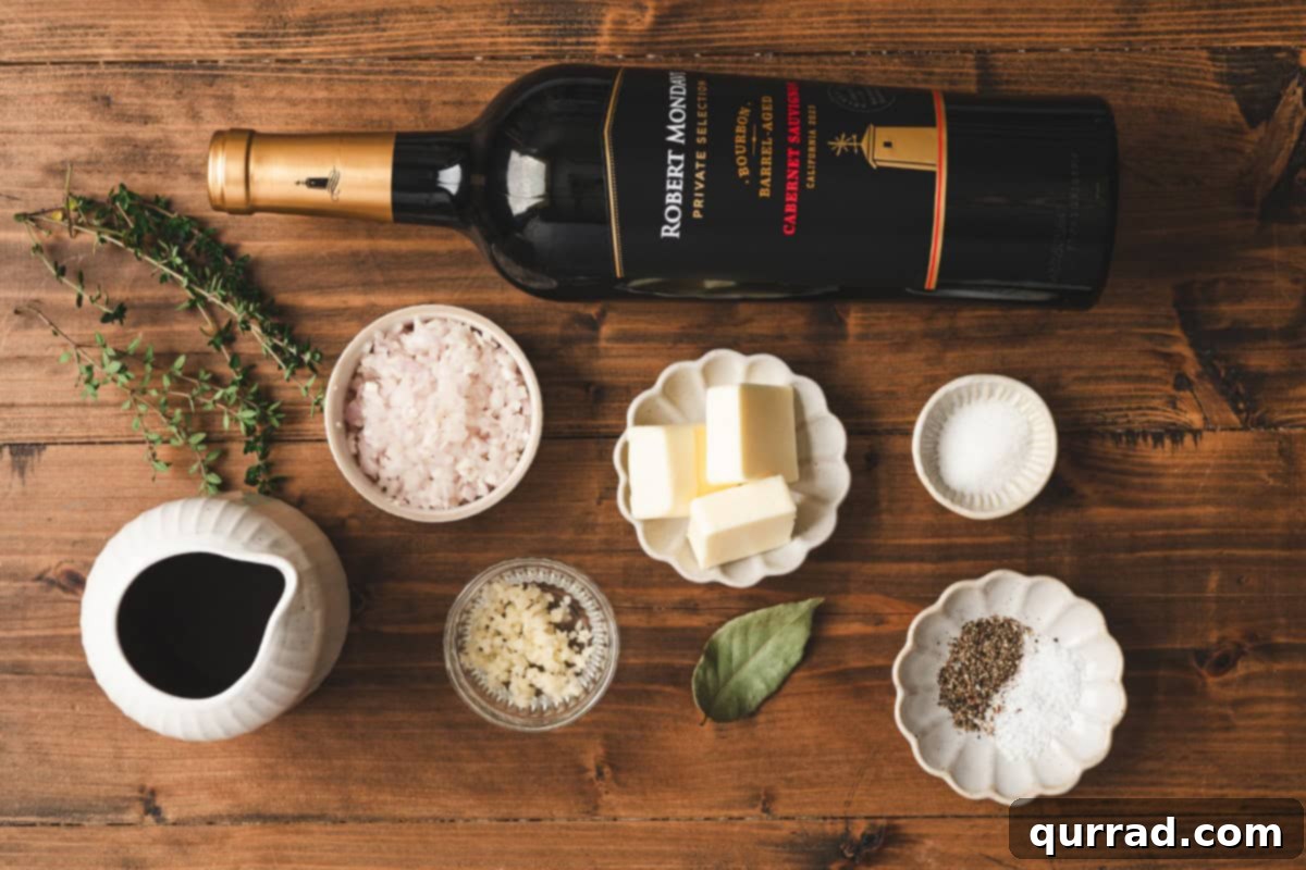 Velvety Red Wine Glaze 4 Red wine reduction sauce ingredients