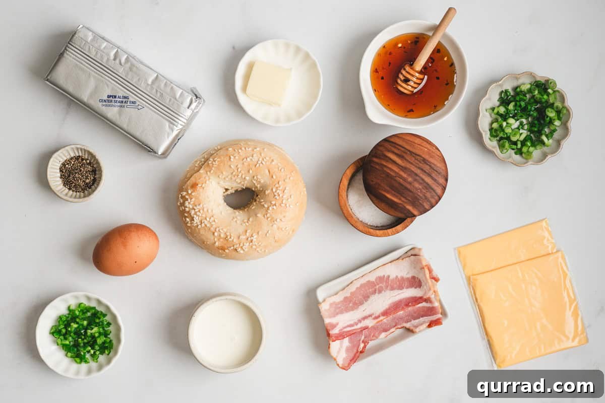 Bee sting bagel ingredients