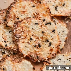 Close up of cottage cheese chips.