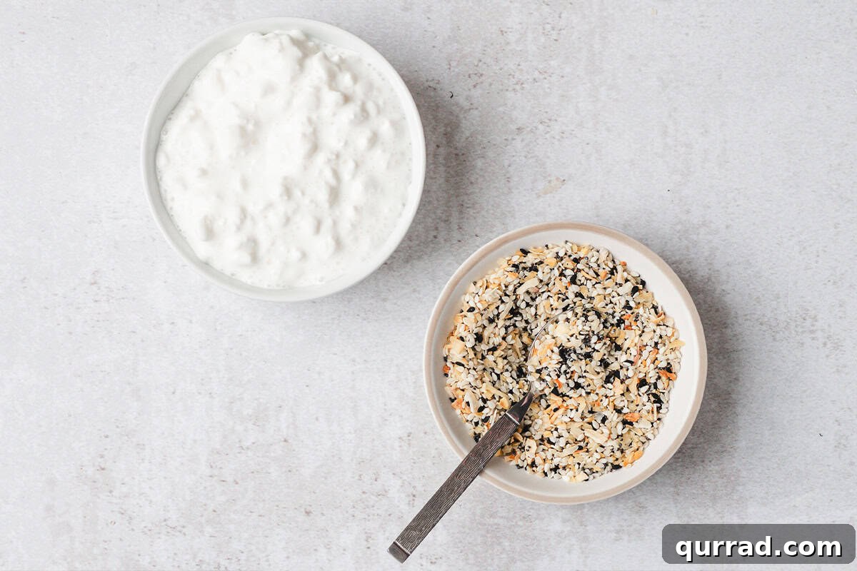 The ingredients to make cottage cheese chips.