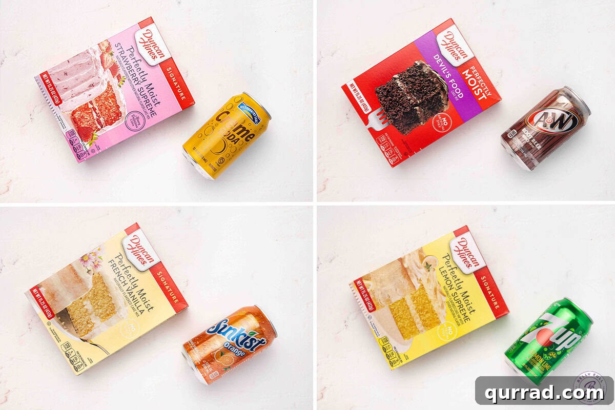 Moist Soda Cake Recipe with Creamy Vanilla Frosting 4 4 different 2-ingredient soda cakes