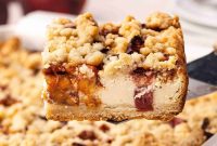 Irresistible Peach Cobbler Cheesecake Bars